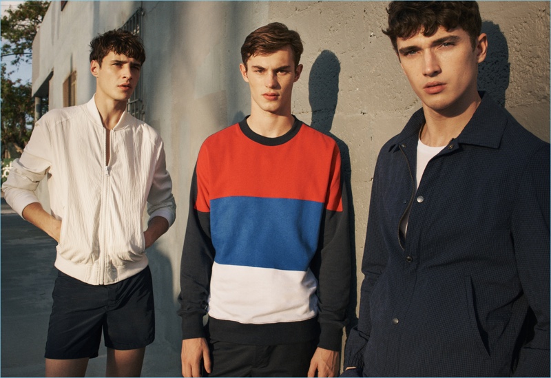 Adrien Sahores, Kit Butler, and Matthew Holt star in Mango Man's spring-summer 2017 campaign.