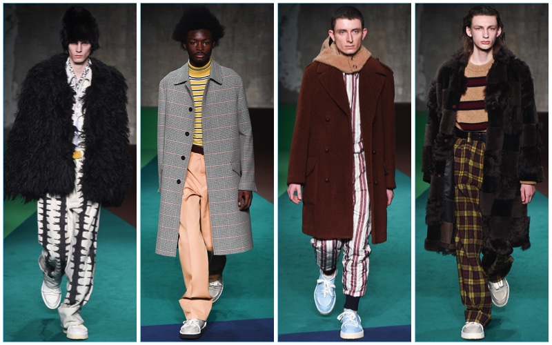 Marni presents its fall-winter 2017 men's collection during Milan Fashion Week.