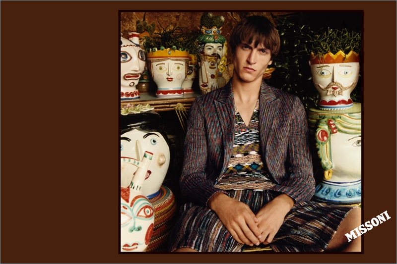 Various prints come together for Missoni's spring-summer 2017 campaign, which features Tim Dibble.