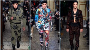 Moschino presents its fall-winter 2017 men's collection during Milan Fashion Week.