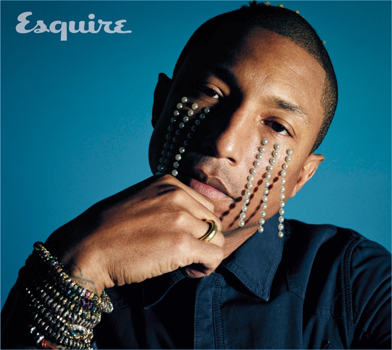 Mario Sorrenti photographs Pharrell for the February 2017 issue of Esquire.