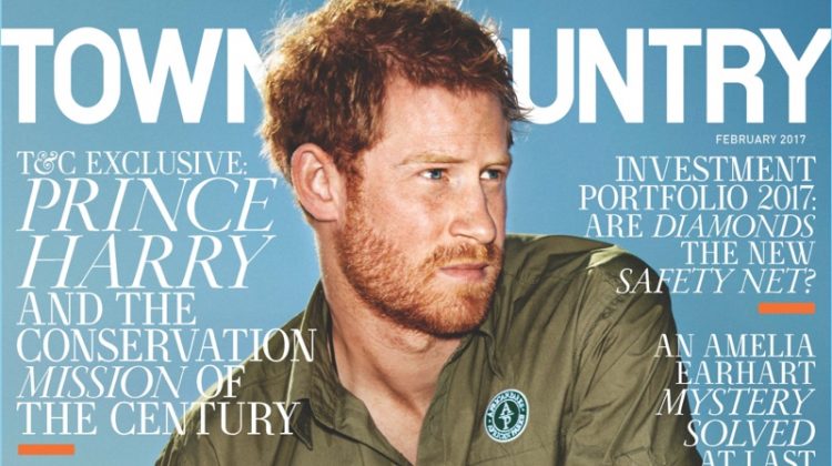 Prince Harry Covers Town & Country, Talks Preserving Wildlife