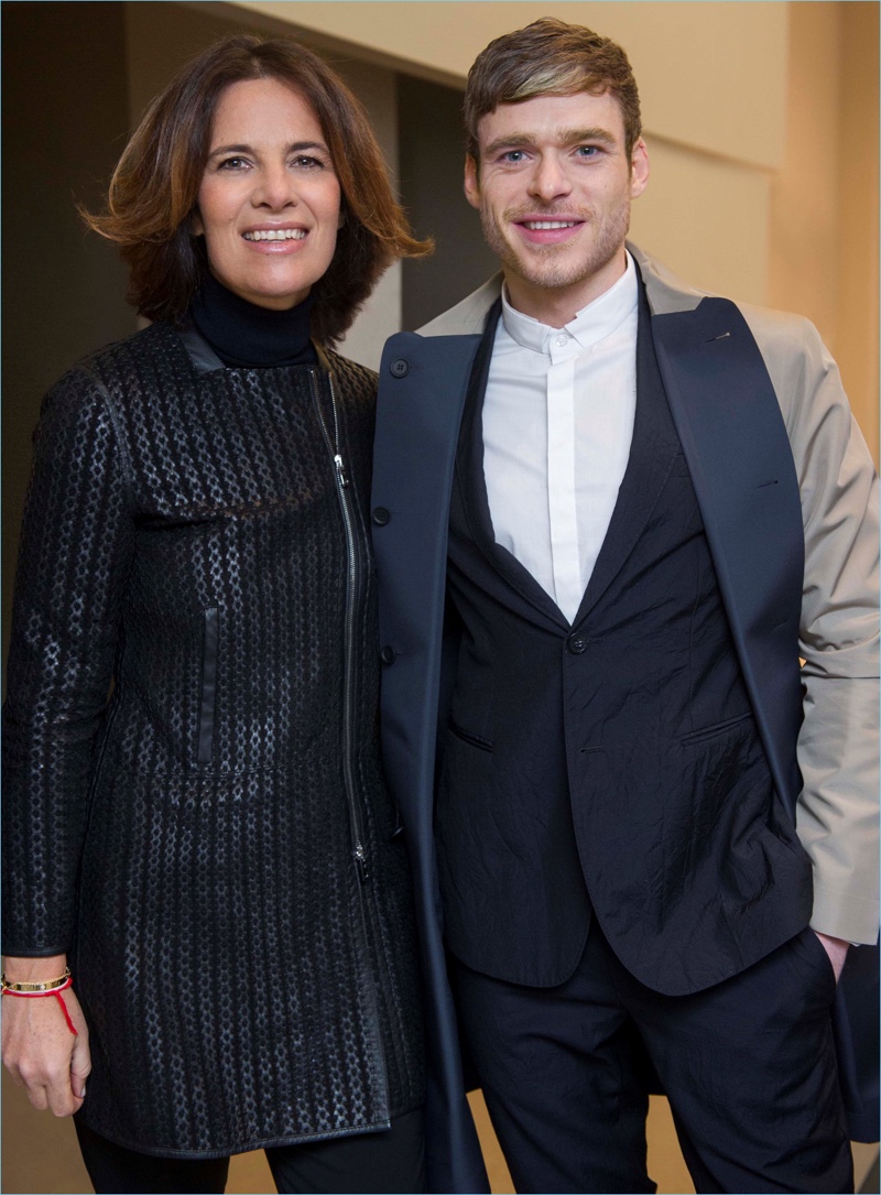 Roberta Armani poses for pictures with Richard Madden.