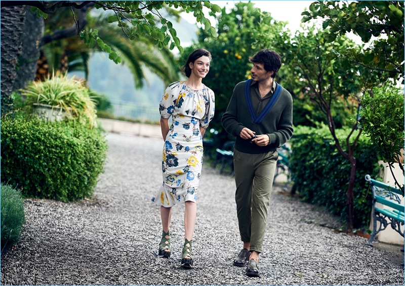 Lily Aldridge and Andres Velencoso front Salvatore Ferragamo's spring-summer 2017 campaign.