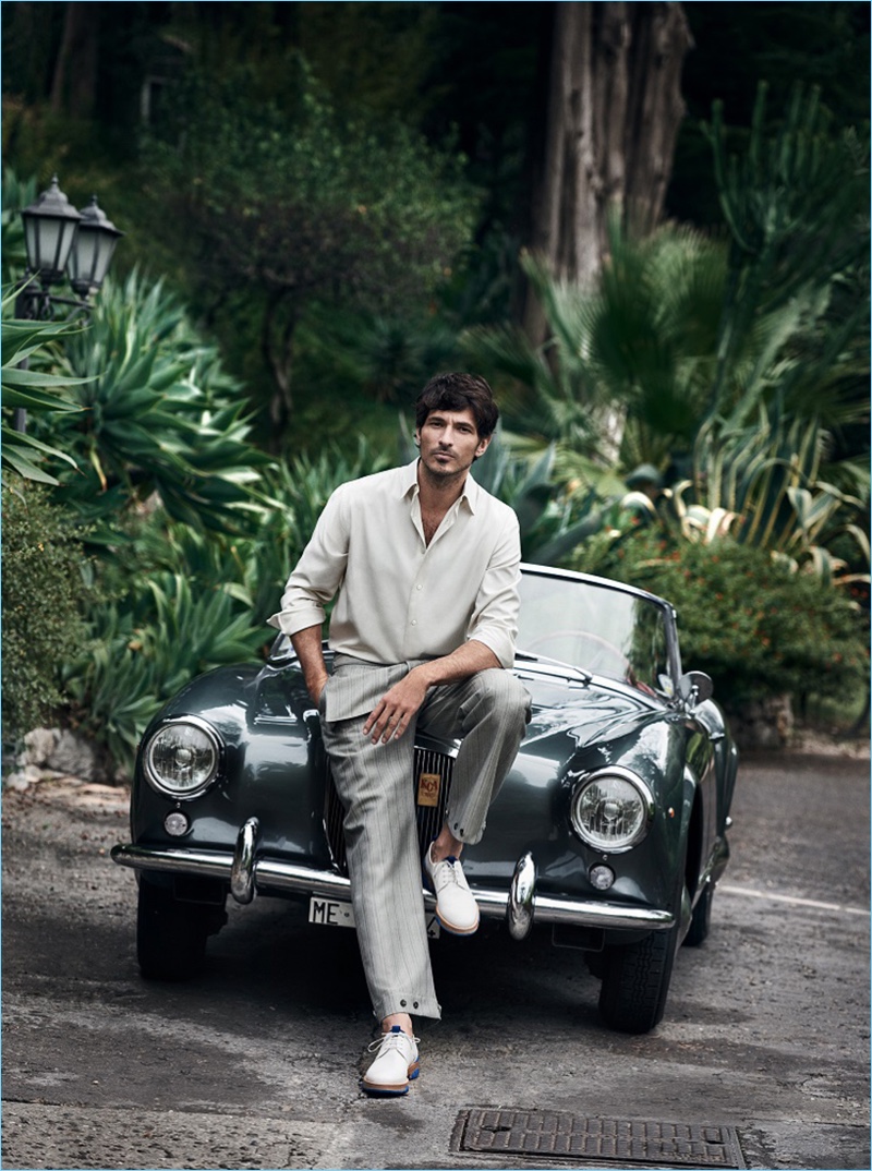 Andres Velencoso stars in Salvatore Ferragamo's spring-summer 2017 campaign.