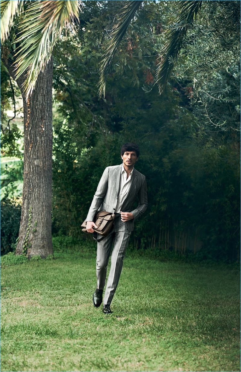 Peter Lindbergh photographs Andres Velencoso for Salvatore Ferragamo's spring-summer 2017 campaign.