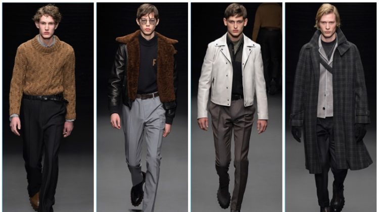 Salvatore Ferragamo presents its fall-winter 2017 men's collection during Milan Fashion Week.