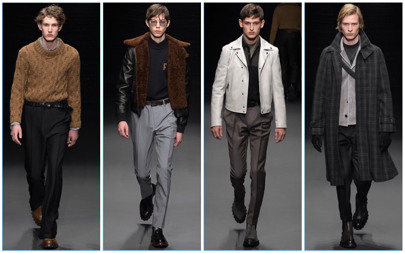 Salvatore Ferragamo presents its fall-winter 2017 men's collection during Milan Fashion Week.