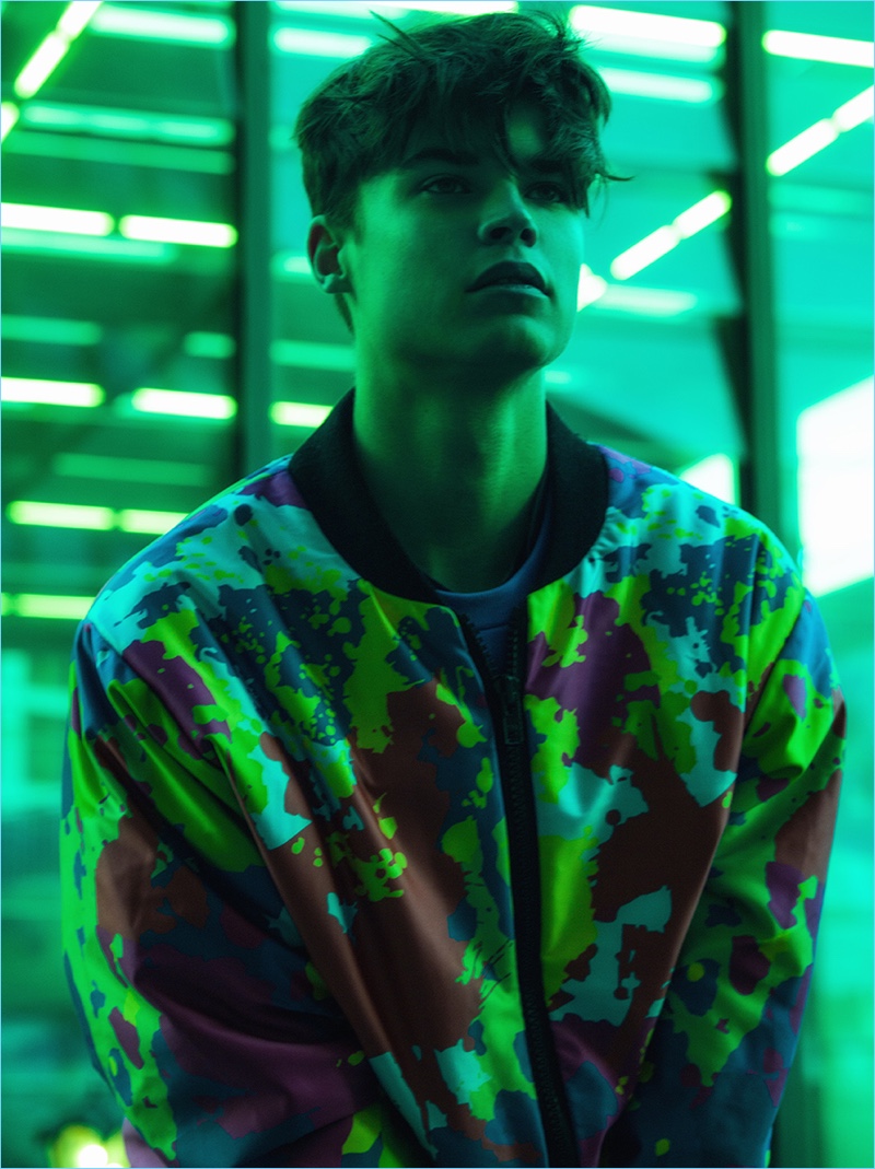Fresh face Justin Hagemoser wears a bomber jacket from TZUJI. » Forever Young: Aleksandar Rusić & Justin Hagemoser Model TZUJI for TenMag Fresh face Justin Hagemoser wears a bomber jacket from TZUJI.