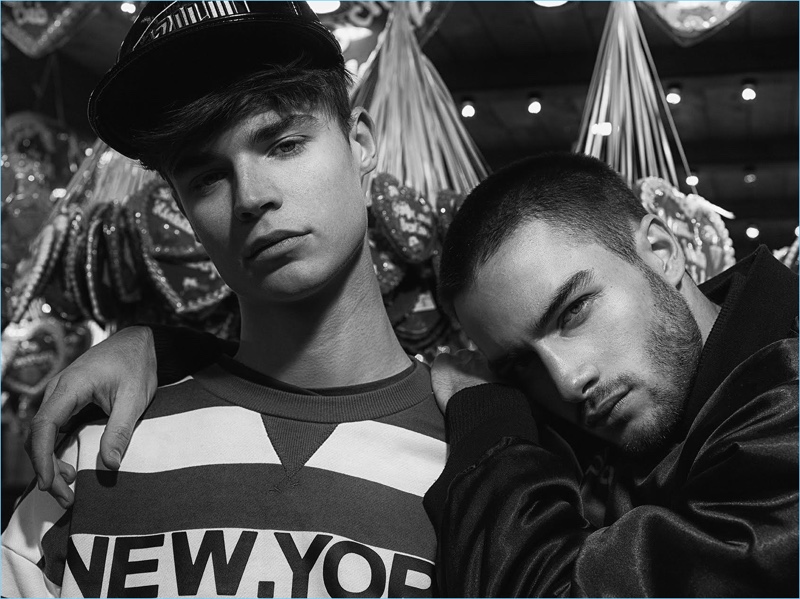 Vincenzo Laera photographs Justin Hagemoser and Aleksandar Rusić in TZUJI for TenMag.