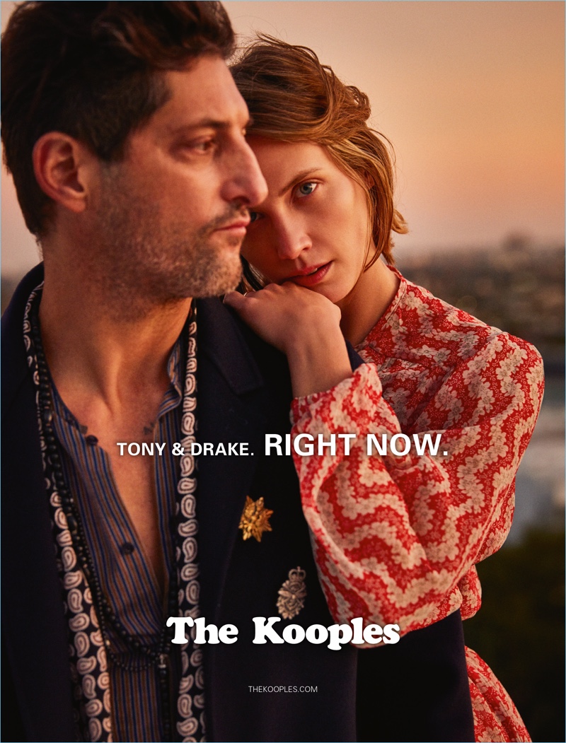 Tony Ward and Drake Burnette couple up for The Kooples' spring-summer 2017 campaign.
