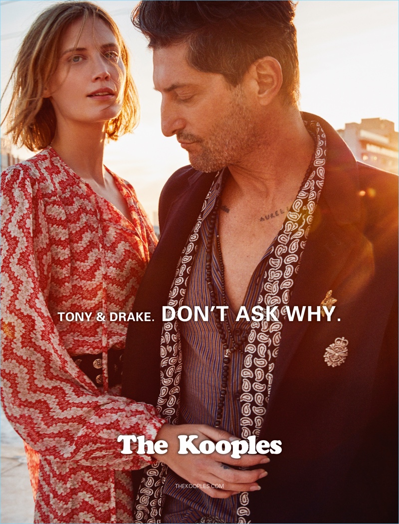 Taking to Los Angeles, Drake Burnette and Tony Ward front The Kooples' spring-summer 2017 campaign.