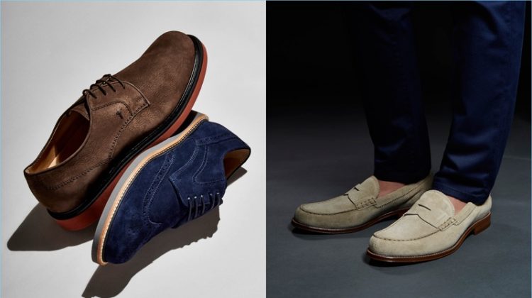 Suede is in the limelight with Tod’s suede bluchers and penny loafers for spring-summer 2017.