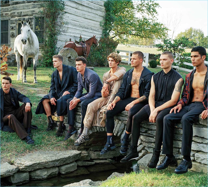 Versace taps Simon Nessman, Mitchell Slaggert, Filip Hrivnak, Jake Lahrman, Vadim Ivanov, William Los, and Geron McKinley as the stars of its spring-summer 2017 campaign. » Versace Takes to Kentucky for Spring Campaign Versace taps Simon Nessman, Mitchell Slaggert, Filip Hrivnak, Jake Lahrman, Vadim Ivanov, William Los, and Geron McKinley as the stars of its spring-summer 2017 campaign.