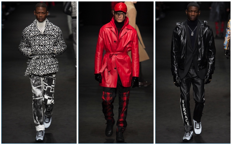Versace presents its fall-winter 2017 men's collection during Milan Fashion Week. » Versace Taps Into Streetwear Ease for Fall '17 Collection Versace presents its fall-winter 2017 men's collection during Milan Fashion Week.