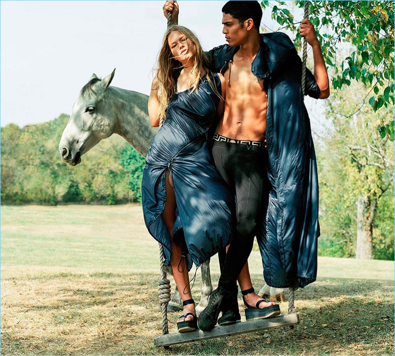 Models Anna Ewers and Geron McKinley come together for Versace's spring-summer 2017 campaign. » Versace Takes to Kentucky for Spring Campaign Models Anna Ewers and Geron McKinley come together for Versace's spring-summer 2017 campaign.