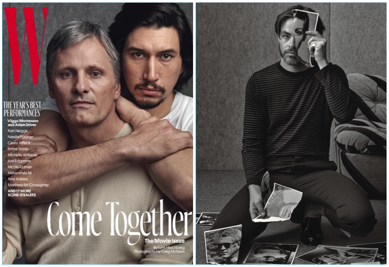 W magazine 2017 movie issue viggo mortensen adam driver chris pine