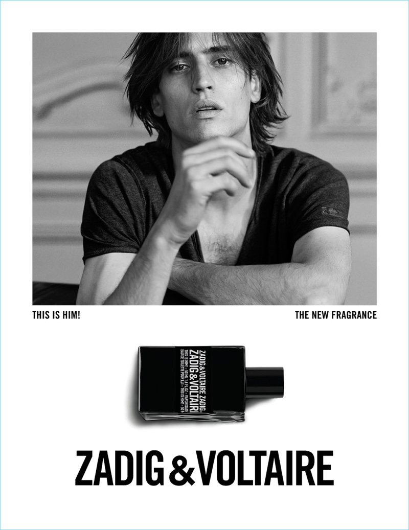 Model Sam Lammar stars in Zadig & Voltaire's This is Him! fragrance campaign.