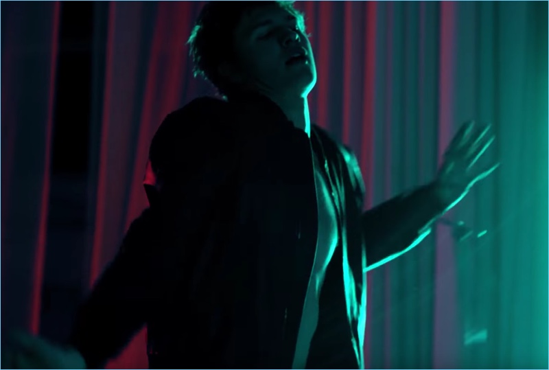 Ansel Elgort makes a cool impression in Marcelo Burlon County of Milan's lace detail leather jacket. » Ansel Elgort Rocks Marcelo Burlon Leather for 'Thief' Music Video Ansel Elgort makes a cool impression in Marcelo Burlon County of Milan's lace detail leather jacket.