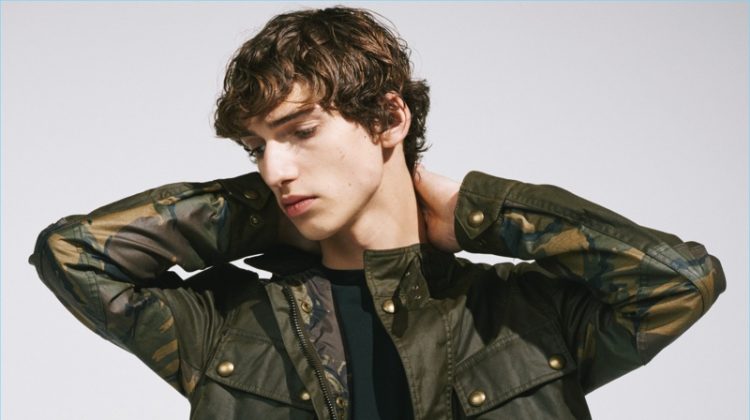 Belstaff's iconic Roadmaster jacket is revisited with camouflage details, courtesy of SOPHNET.