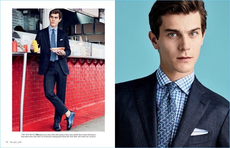 Paul Wetherell photographs Vincent LaCrocq in ISAIA suiting.