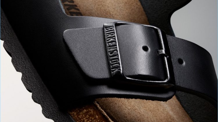 Birkenstock's black Arizona sandals appear in an advertisement for spring-summer 2017.
