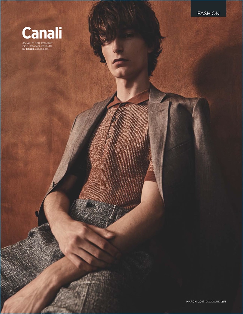 Jack Chambers dons a chic look from Italian brand, Canali.