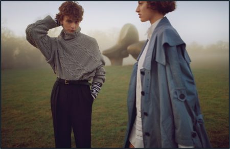 Models Tom Fool and Amber Witcomb star in Burberry's February 2017 campaign.