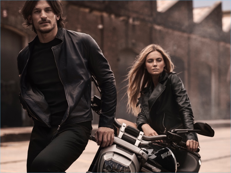 Calibre taps models Jarrod Scott and Bridget Malcolm to star in its fall-winter 2017 campaign.