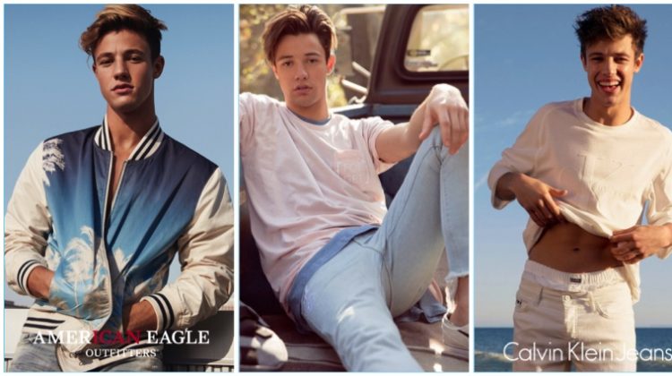 Cameron Dallas stars in fashion campaigns for American Eagle, Penshoppe, and Calvin Klein.