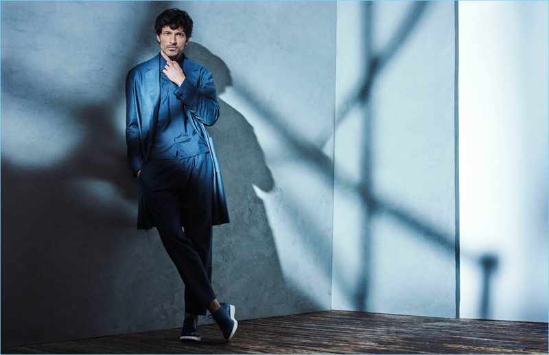 Matthew Brookes photographs Andres Velencoso for Cerruti 1881's spring-summer 2017 campaign.