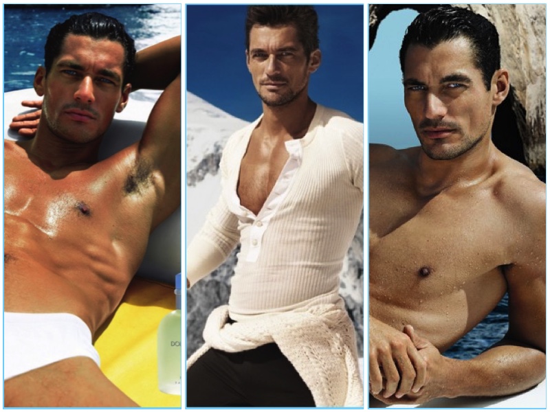 David Gandy fronts advertising campaigns for Dolce & Gabbana Light Blue.