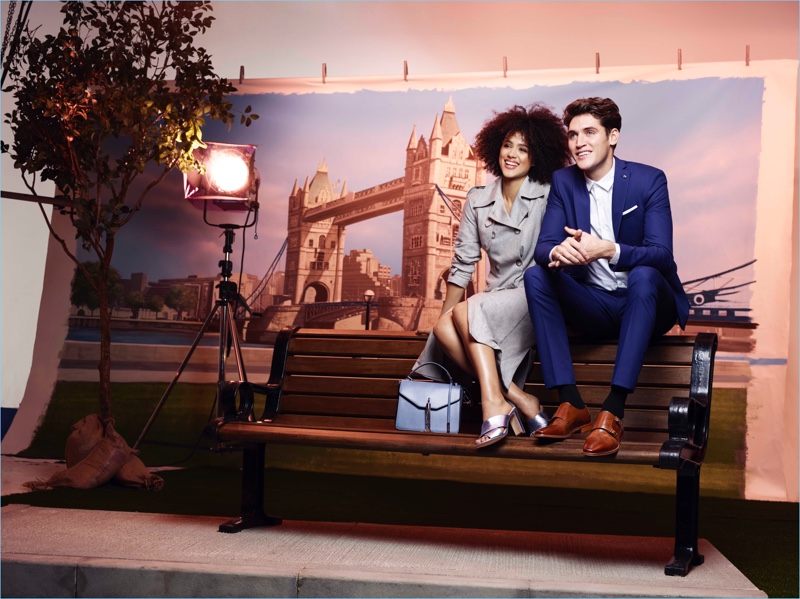 All smiles, Nathalie Emmanuel and Isaac Carew star in Dune London's new campaign.