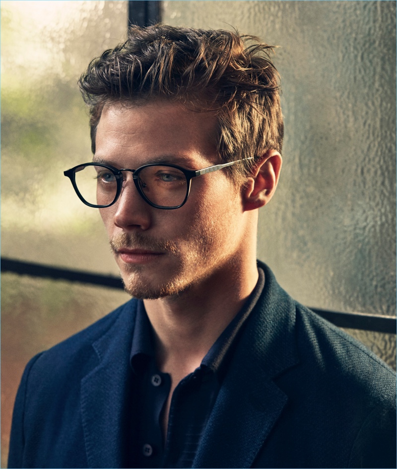 A smart vision, McCaul Lombardi dons optical frames from Ermenegildo Zegna for the brand's Defining Moments campaign.