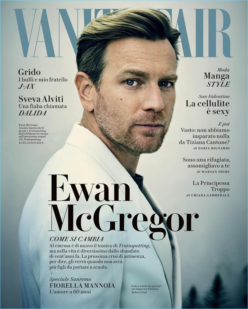 Ewan McGregor covers the February 2017 issue of Vanity Fair Italia.