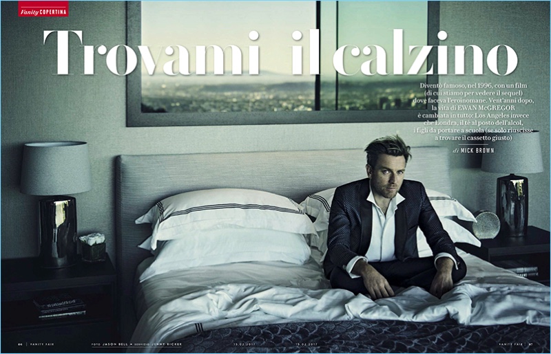 Jason Bell photographs Ewan McGregor for Vanity Fair Italia.