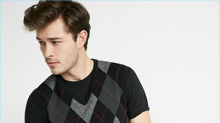 Express Men's Argyle Sweater Vest