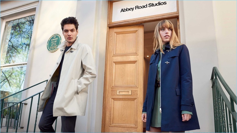 Taking to Abbey Road Studios, Levi Dylan and Clara McGregor star in Fay's spring-summer 2017 campaign.