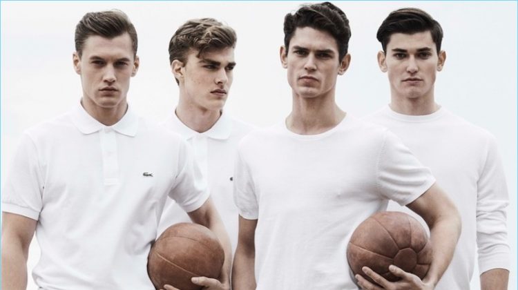 Maxim Nazarov, Sasha Volosatov, Arthur Gosse, and Dimytri Lebedyev wear summer whites for the pages of GQ España.