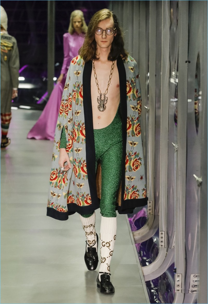 Alessandro Michele takes a bold approach to the season with singlets and capes.