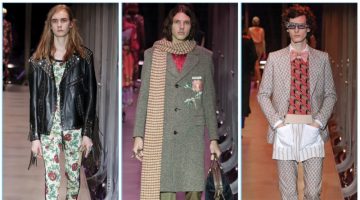 Gucci presents its fall-winter 2017 men's collection during Milan Fashion Week.