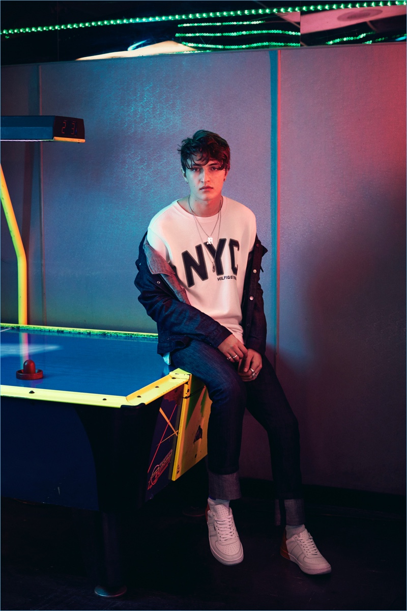 Hilfiger Denim enlists Anwar Hadid as the star of its spring-summer 2017 campaign.