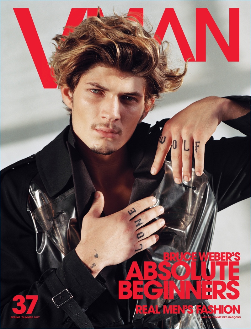 Bruce Weber photographs Jake Lahrman for the latest cover of VMAN.