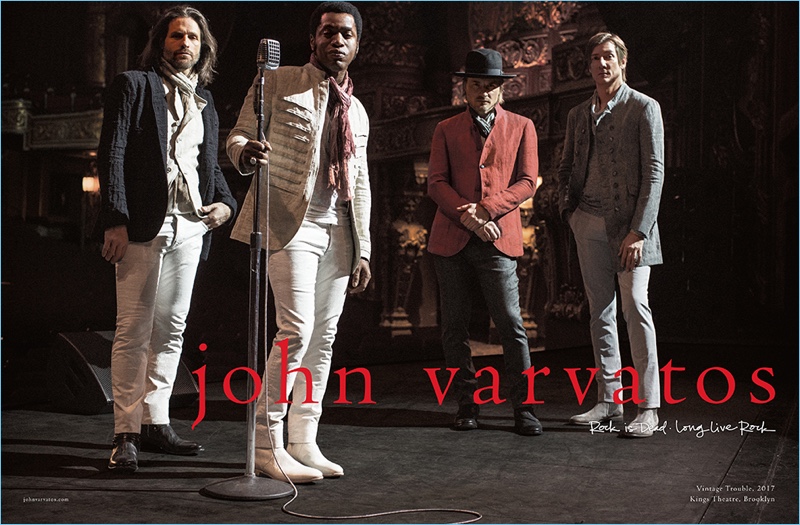 Danny Clinch photographs Vintage Trouble for John Varvatos' spring-summer 2017 campaign.