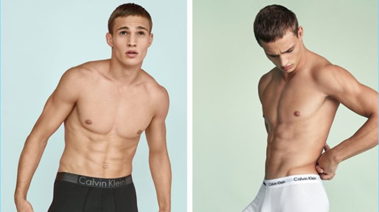 Julian Schneyder models Calvin Klein's latest underwear styles.