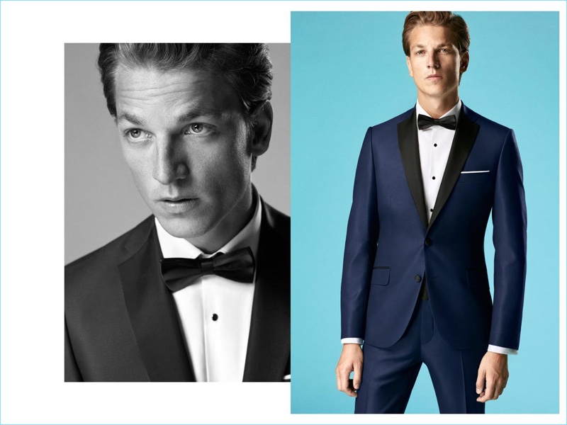 Going formal in a tuxedo, Hugo Sauzay fronts KİP's spring-summer 2017 Classic campaign.