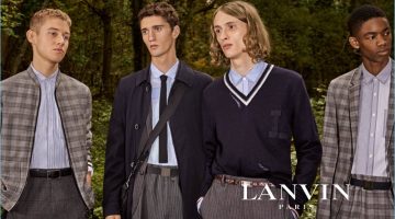 Rich Cole, Joby Barrett, Tony Minenkov, and Montell Martin star in Lanvin's spring-summer 2017 campaign.