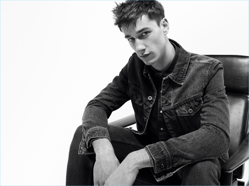 Harvey James stars in Mango Man's spring-summer 2017 denim campaign.