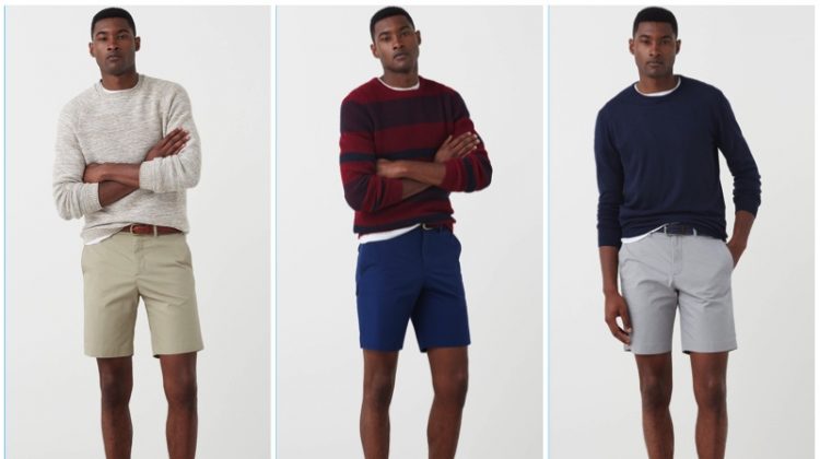 Jourdan Copeland models Bermuda shorts from Mango Man.