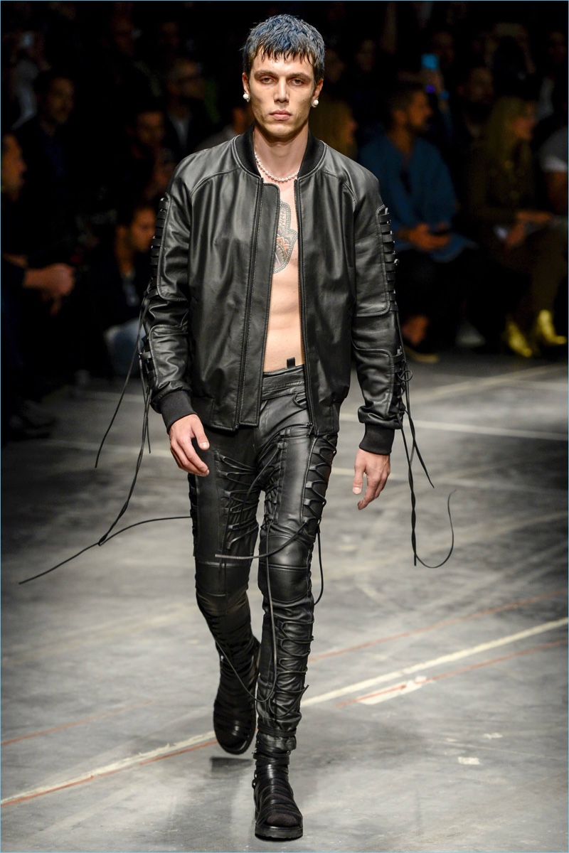 Marcelo Burlon County of Milan makes a leather statement with lace details for spring-summer 2017. » Ansel Elgort Rocks Marcelo Burlon Leather for 'Thief' Music Video Marcelo Burlon County of Milan makes a leather statement with lace details for spring-summer 2017.